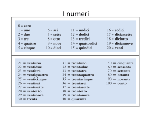 I numeri