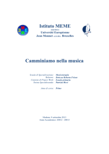 Istituto MEME: Camminiamo nella musica