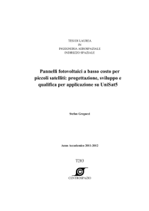 Pannelli fotovoltaici a basso costo per piccoli satelliti