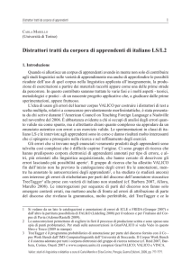 Distrattori tratti da corpora di apprendenti di italiano LS/L2