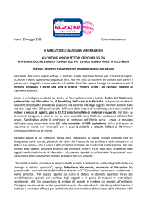 Roma, 20 maggio 2015 Comunicato stampa IL MERCATO DELL