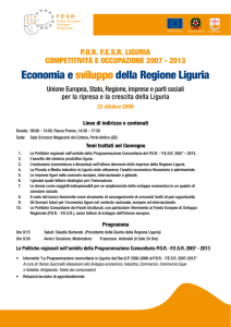 Economia e sviluppo della Regione Liguria