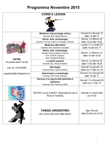 Programma corsi mese di novembre 2015