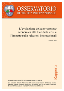 L`evoluzione della governance economica alla luce della crisi e l