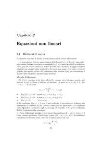 Equazioni non lineari