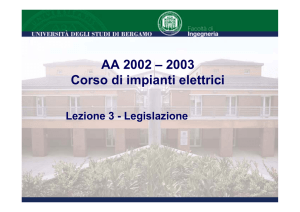 AA 2002 – 2003 Corso di impianti elettrici