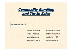 Commodity Bundling and Tie