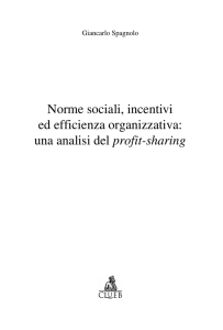 Norme sociali, incentivi ed efficienza organizzativa: una