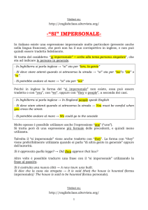 si impersonale - English Class