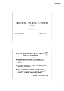 I Disturbi Specifici di Apprendimento DSA