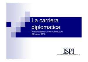 La carriera diplomatica - CERTeT Bocconi