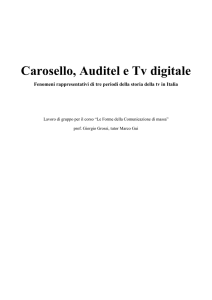 Carosello_auditel e tv digitale - Dipartimento di Sociologia e Ricerca