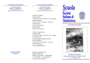 Titolo della Scuola Estiva - Società italiana di statistica