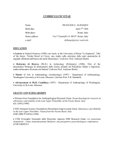 curriculum vitae - WUSTL Anthropology