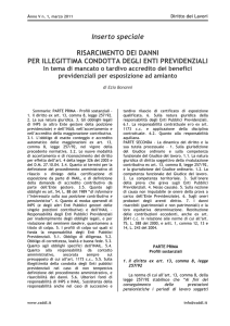 Risarcimento dei danni per illegittima condotta degli enti