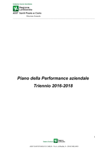 Piano della performance 2016 - 2018