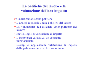 Politiche del lavoro 1 - Dipartimento di Sociologia e Ricerca Sociale