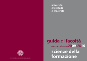 guida di facoltà scienze della formazione