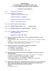 Programma completo della Conferenza Nazionale ASITA 2011