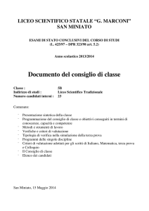 Documento del consiglio di classe