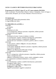 di NAPOLI Programma di LATINO - Liceo Classico Vittorio Emanuele II