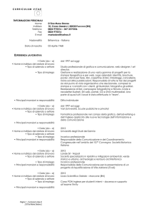 CURRICULUM VITAE INFORMAZIONI PERSONALI Nome D`ORSI