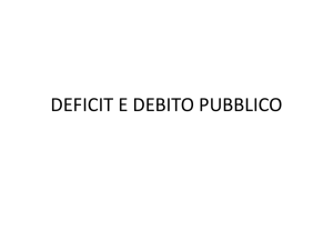 ELEVATO DEBITO PUBBLICO - Dipartimento di Economia
