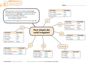 Past simple dei verbi irregolari