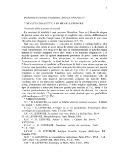 Totalità dialettica in Henri Lefebvre