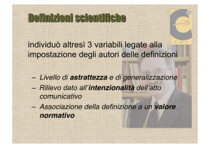 Definizioni scientifiche - Dipartimento di Comunicazione e Ricerca