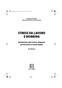 stress da lavoro e mobbing