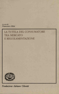 la tutela del consumatore tra mercato e regolamentazione