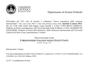 I prigionieri italiani negli Stati Uniti - Dipartimenti