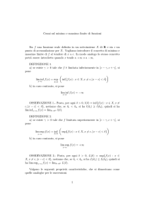 minimo e massimo limite di funzioni