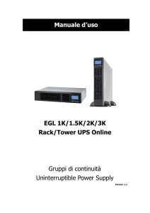 EGL 1K/1.5K/2K/3K Rack/Tower UPS Online Gruppi di continuità