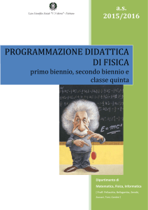 PROGRAMMAZIONE DIDATTICA DI FISICA primo biennio secondo