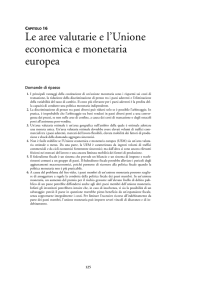 Le aree valutarie e l`Unione economica e monetaria europea