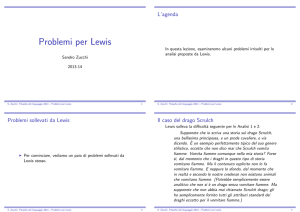 Problemi per Lewis - Dipartimento di Filosofia