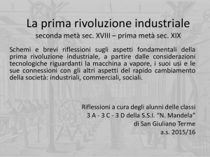 La prima rivoluzione industriale - Istituto Comprensivo GB Niccolini