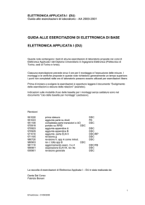 Esercitazioni di laboratorio