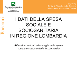 i dati della spesa sociale e sociosanitaria in Lombardia 2010
