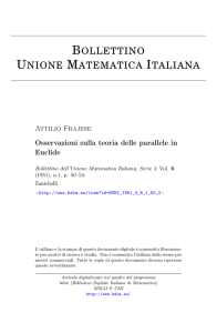 Osservazioni sulla teoria delle parallele in Euclide