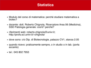 Statistica - Università degli Studi di Verona