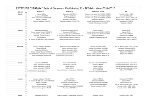Orario Classi (A e B) 2016