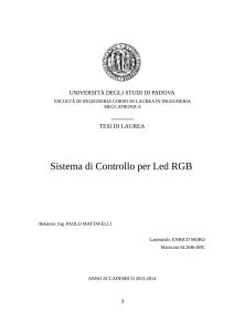 Sistema di Controllo per Led RGB