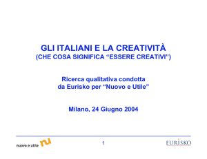 gli italiani e la creatività