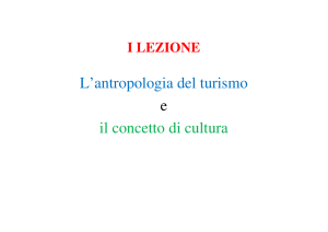 L`antropologia del turismo e il concetto di cultura