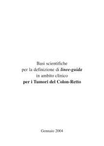 per i Tumori del Colon-Retto - Istituto Superiore di Sanità