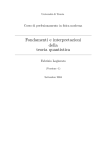 Fondamenti e interpretazioni della teoria quantistica