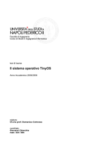 Il sistema operativo TinyOS